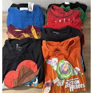 Size Medium (8) Long Sleeve T-Shirts And Short Sleeve Super Mario, Disney Lot 10